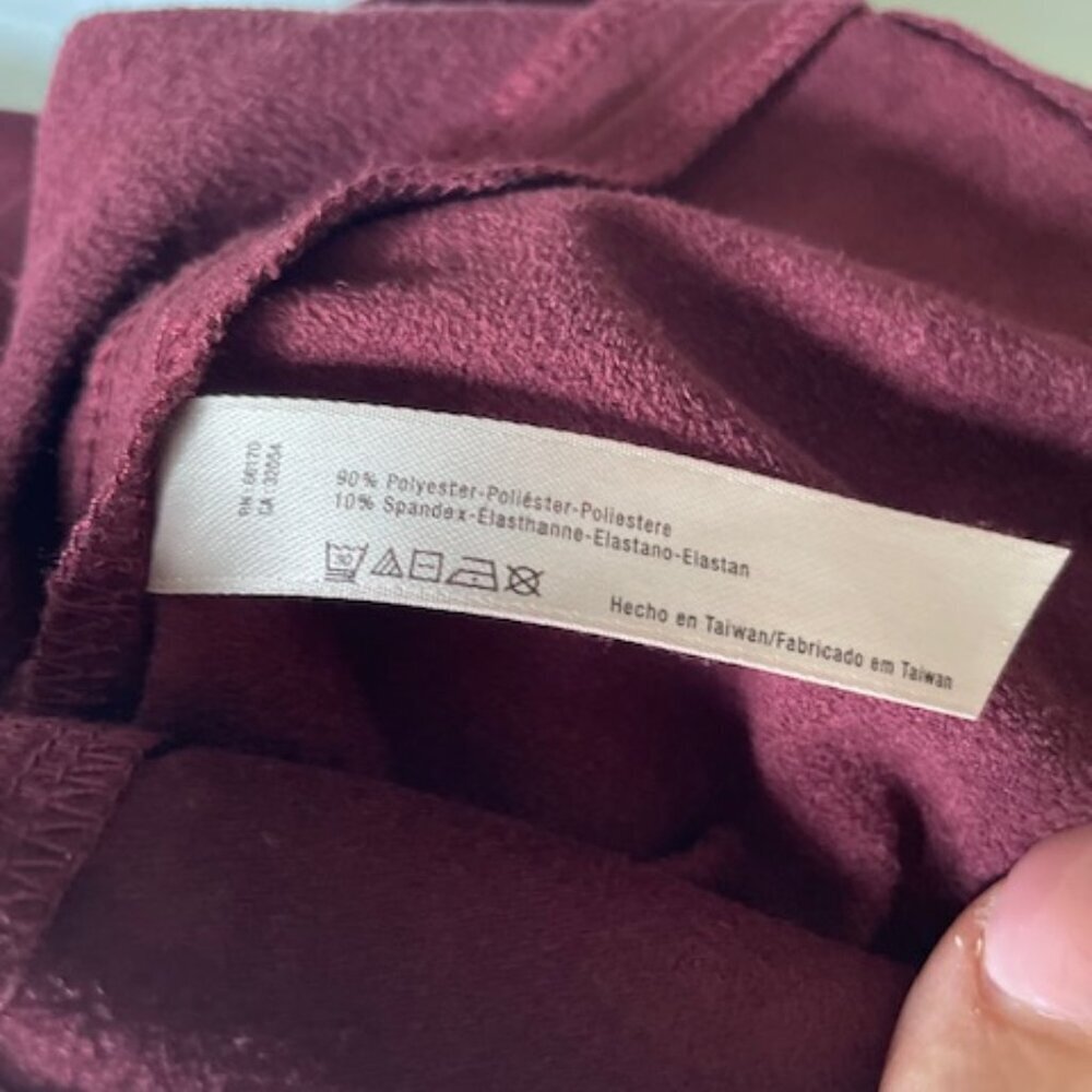 Intimately Free People Running Free Faux Suede Dress in Burgundy Size Small - Picture 4 of 6